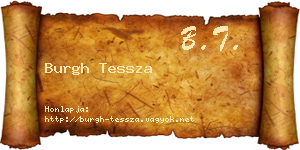 Burgh Tessza névjegykártya